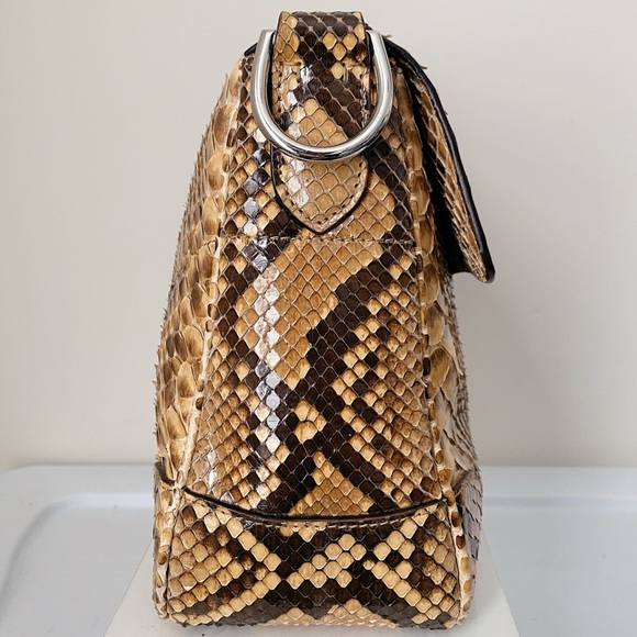 Ralph Lauren Collection Ricky Exotic Python Snake Skin Shoulder Crossbody Bag 5K - Picture 6 of 15